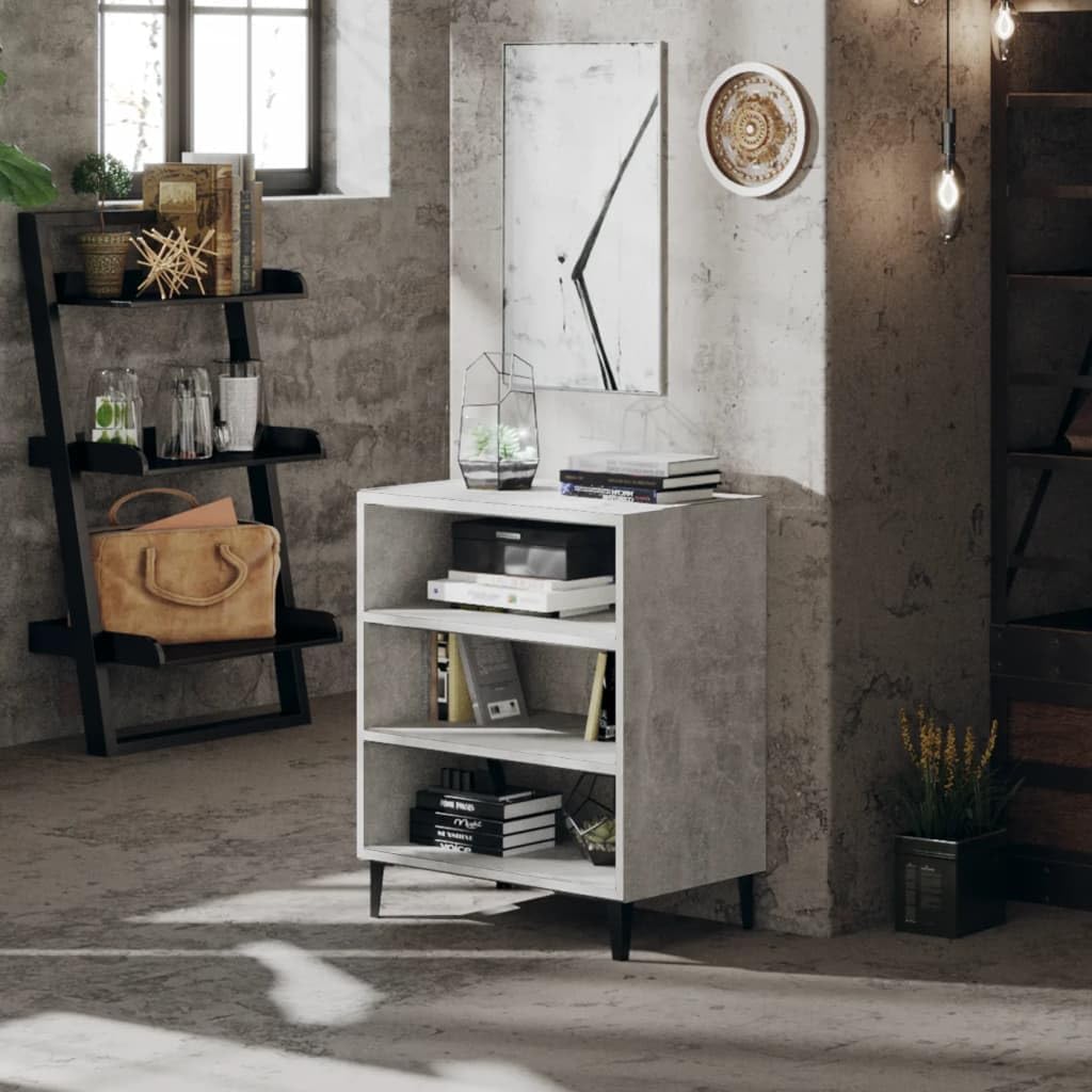 vidaXL Sideboard mit 3 Regalböden Bücherregal Standregal Beistellschrank Bücherschrank Regal Schrank