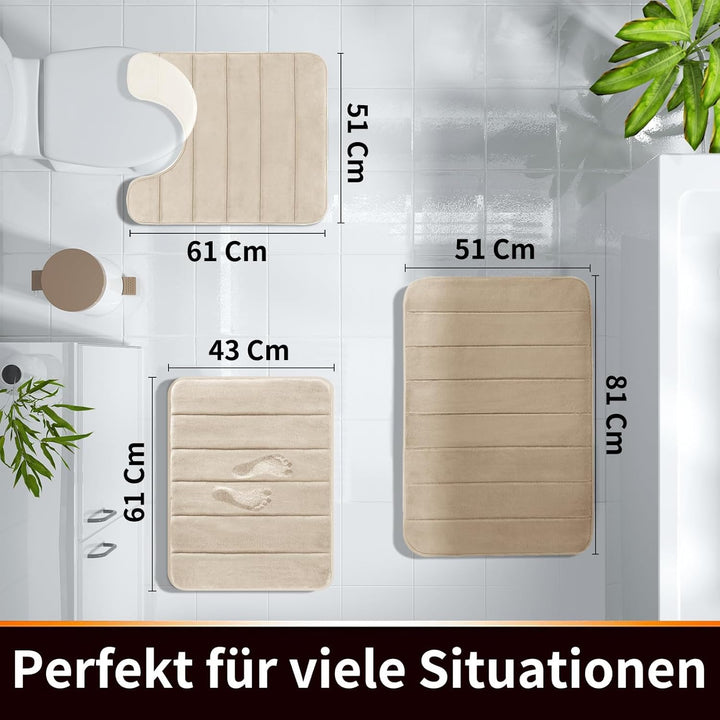Yimobra Badematte rutschfest, 61 x 51 cm, Super Wasseraufnahme, Dick, Maschinenwaschbar, Leicht zu T