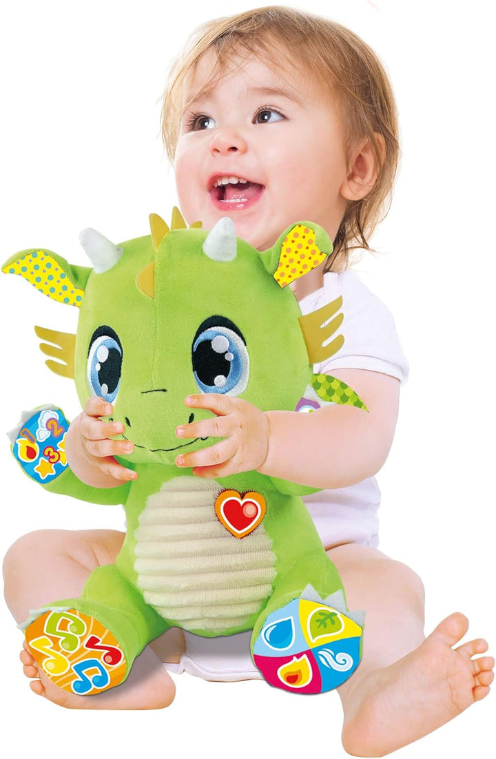 Clementoni - Drache Puppe, Mehrfarbig, 55388, Bunt, One Size kleiner Drache, kleiner Drache