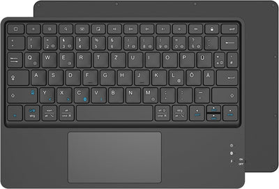 Fintie Kabellose Bluetooth Tastatur mit Touchpad, Deutsch Layout für iPad, Samsung, Lenovo Tablets,