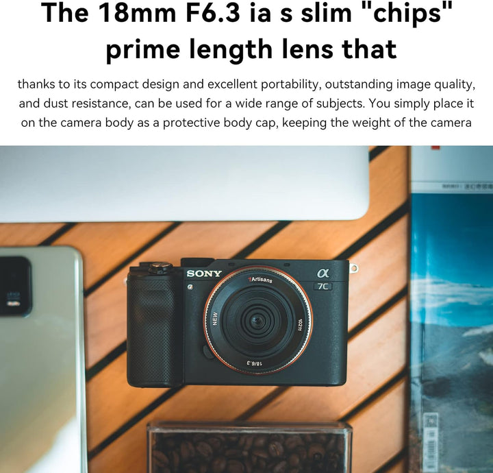 7artisans 18 mm F6.3 MFT M4/3 Objektiv, ultradünn, APS-C Prime Kompaktkamera, spiegellos, für Panaso