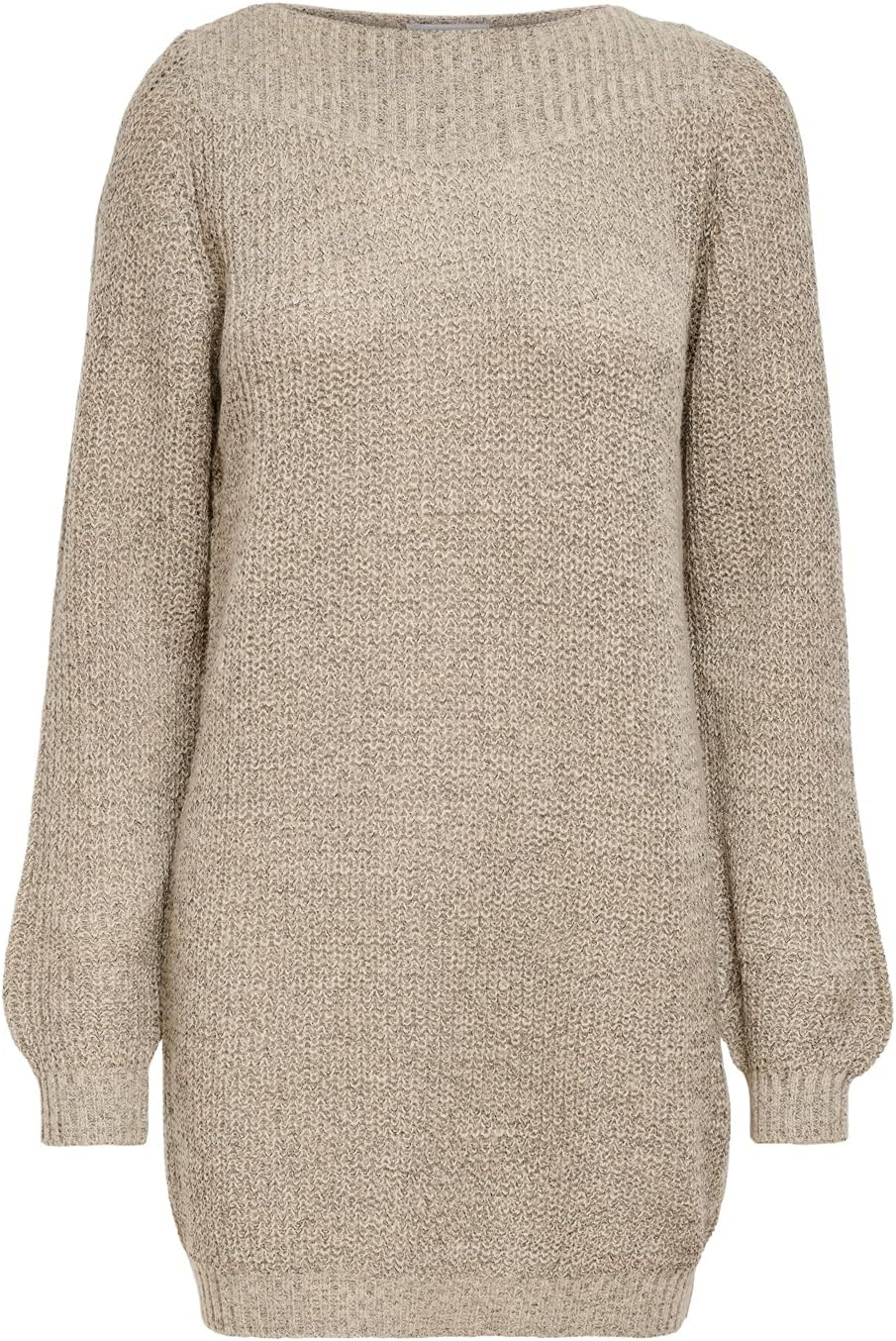 JdY Damen Jdywhitney Megan L/S Boat Dress KNT Noos Strickkleid XXS Cement/Detail:w Black Ply, XXS Ce