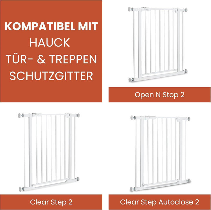 hauck 9cm Verlängerung, Weiss - Kompatibel mit Kinderschutzgitter Clear Step 2, Open N Stop 2, Autoc