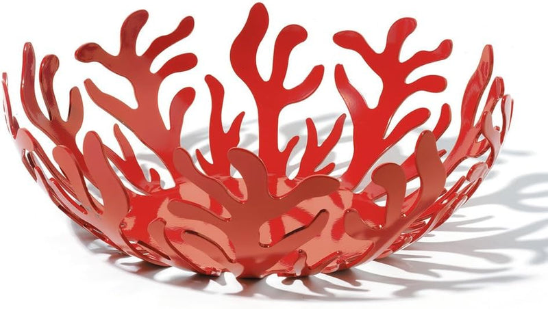 Alessi Mediterraneo ESI01/25 R Obstschale 1 Stück rot (8,5 x 26 x 21,5 cm), Rot