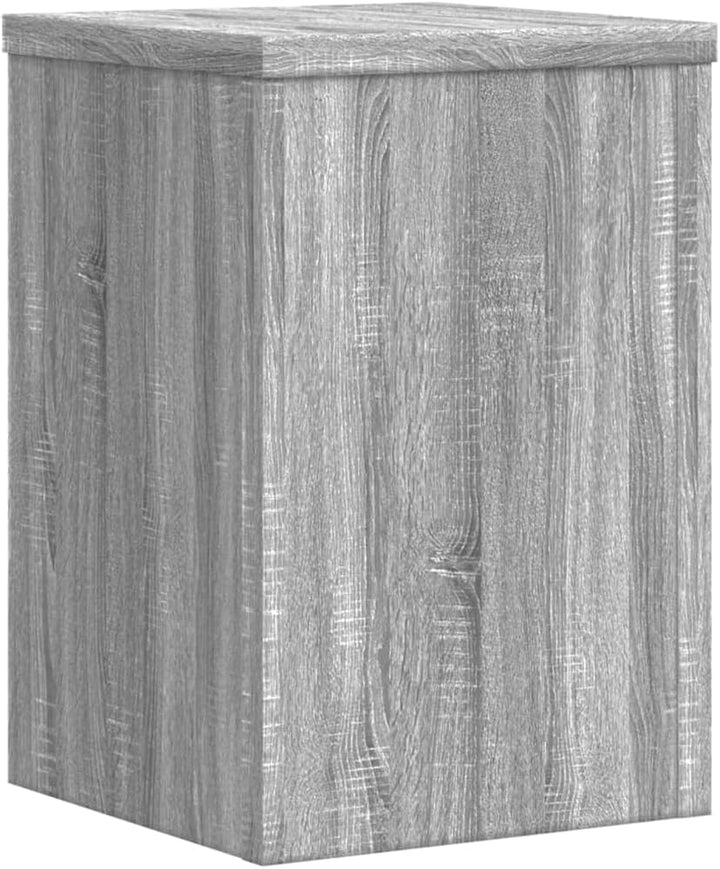 Pflanzenständer, 2 Stück, Holz, Grau, Sonoma, 25 x 25 x 35 cm, hohles Regal, hochfest, kann mit Sand