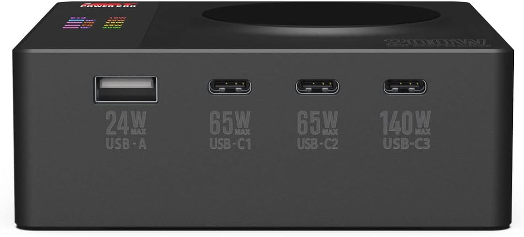 ISDT Power 200 Serie USB C Ladegerät,200W Handy Ladegerät mit 4 USB+1 Kabelloses Ladegerät,APP-Verbi