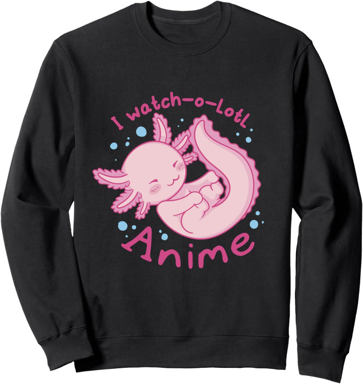 Axolotel Kawaii Ich schaue auf Lotto Anime Sweatshirt