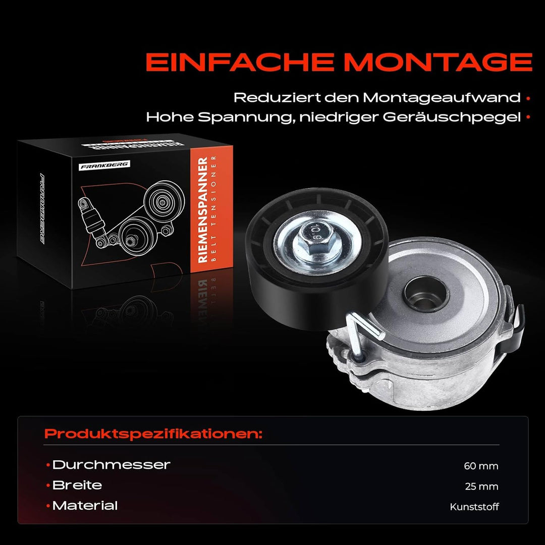 Frankberg Spannrolle Riemenspanner für Berlingo C4 Xsara 206 307 Partner 1.6L Benzin 2000-2021 5751E