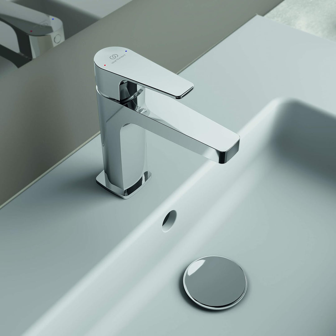 Ideal Standard BC553AA Cerafine D Waschtischarmatur Grande ohne Ablauf, Bad-Wasserhahn mit Auslauf,