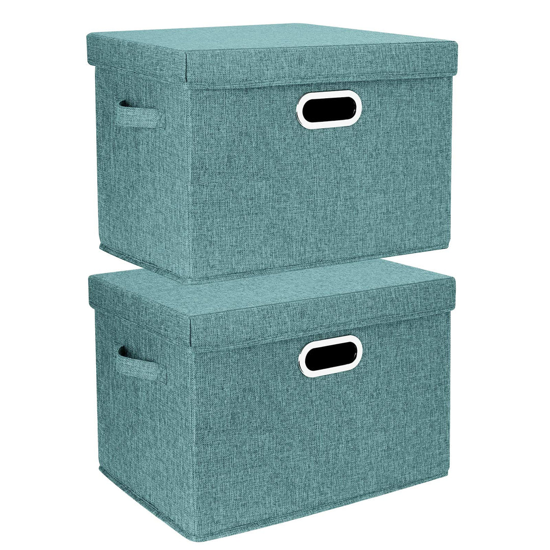 TYEERS Aufbewahrungsbox mit Deckel Gross, Stoff, Faltbare, Waschbare, Kisten Aufbewahrung mit Deckel