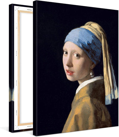 PICANOVA – Jan Vermeer – Girl With a Pearl Earing 60x80cm – Bild auf Leinwand – Premium Kunstdruck A