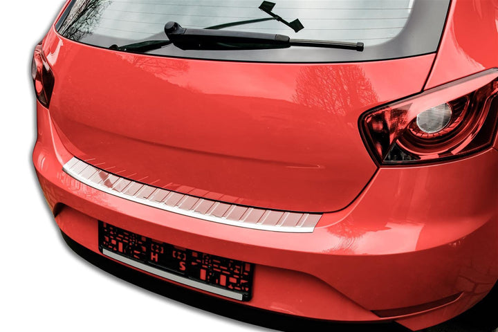 Ladekantenschutz Edelstahl CHROM kompatibel für SEAT IBIZA 4trg | 2012-2017 | mit Abkantung | premiu