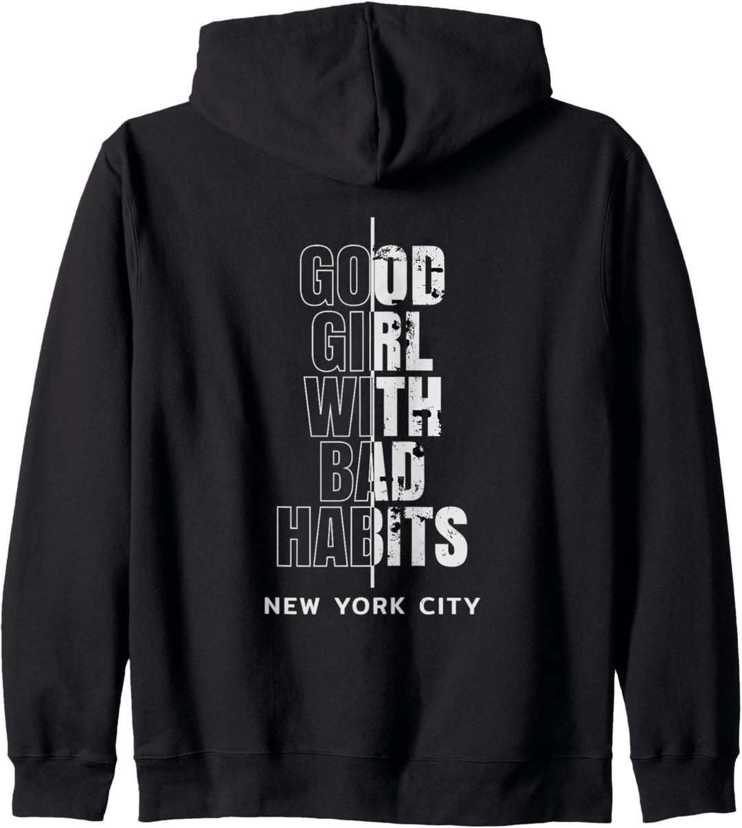 Cool New York City Good Girl with Bad Habits Graphic Designs Kapuzenjacke
