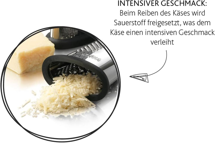 Boska Trio Formaggio/drei Käsereiben/Edelstahl/Kunststoff/Schwarz/Silber / 160 x 85 x 50 mm Kunststo