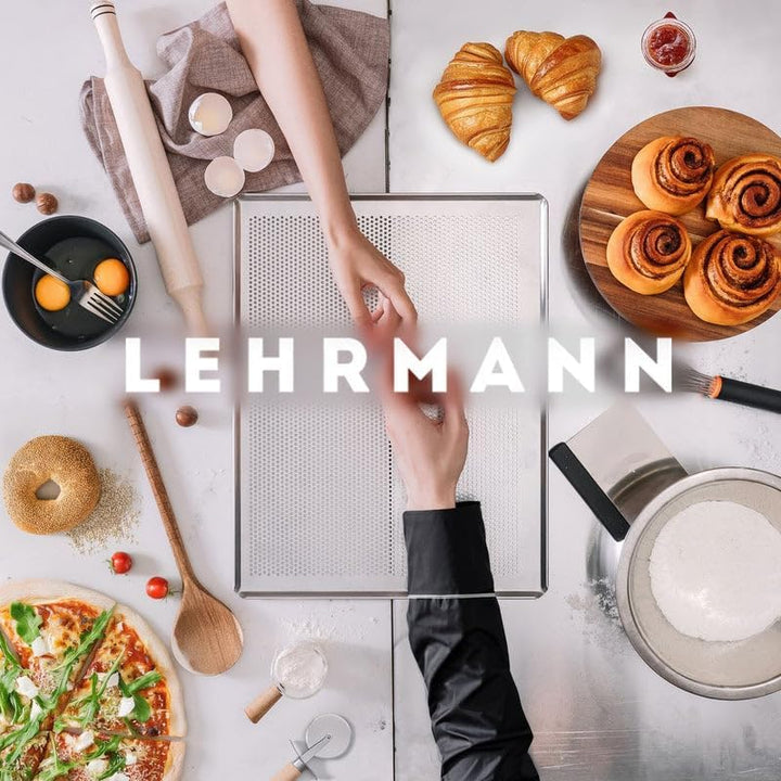 LEHRMANN Lochblech 44,5 x 37,5 cm mit Antihaftbeschichtung Backblech Kuchenblech gelocht perforiert