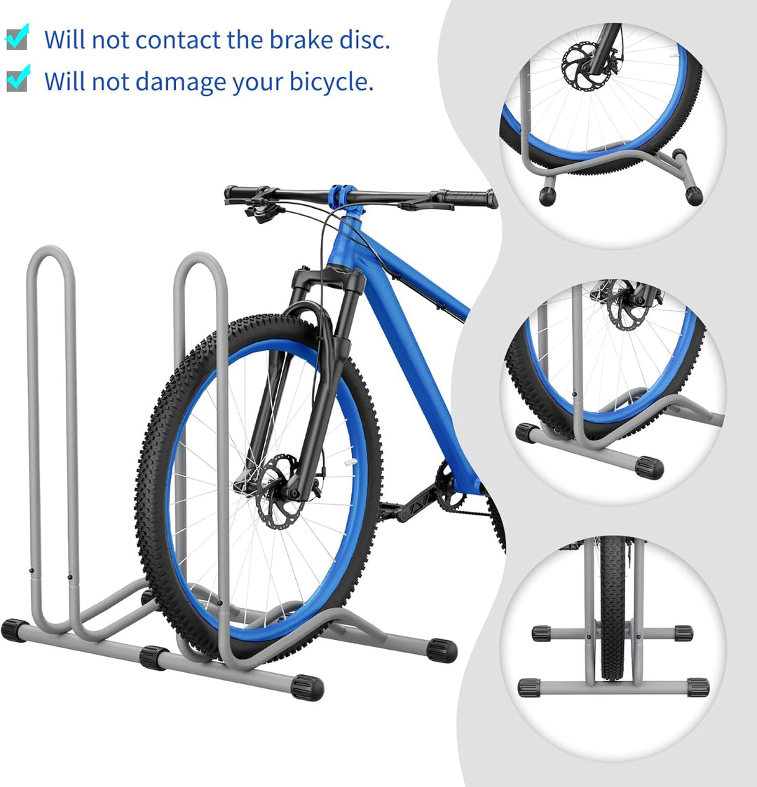 TLGREEN 3 x Fahrradständer Boden,Abnehmbar Fahrräder,Fahrrad Ständer,Reifenbreite bis 80mm,20-28 Zol
