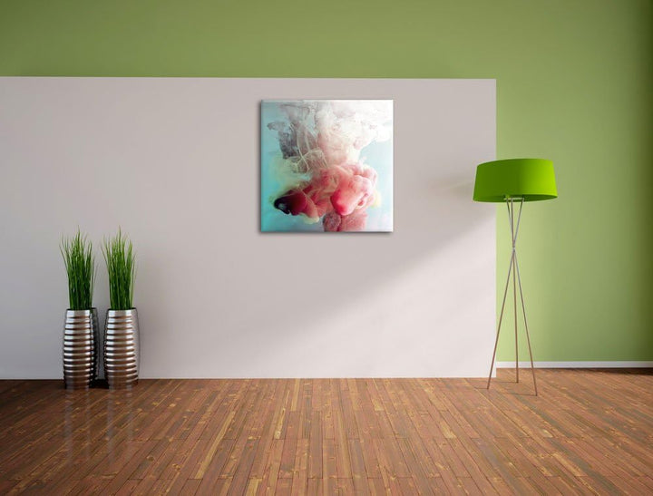 Pixxprint Colorful Smoke als Leinwandbild Quadratisch/Grösse: 70x70 / Wandbild/Kunstdruck/fertig bes