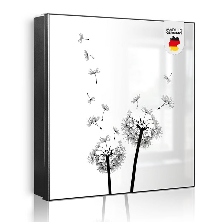 banjado Grosser Schlüsselkasten Metall - Schlüsselbox 30x30cm mit 32 Haken - Schlüsselkasten modern