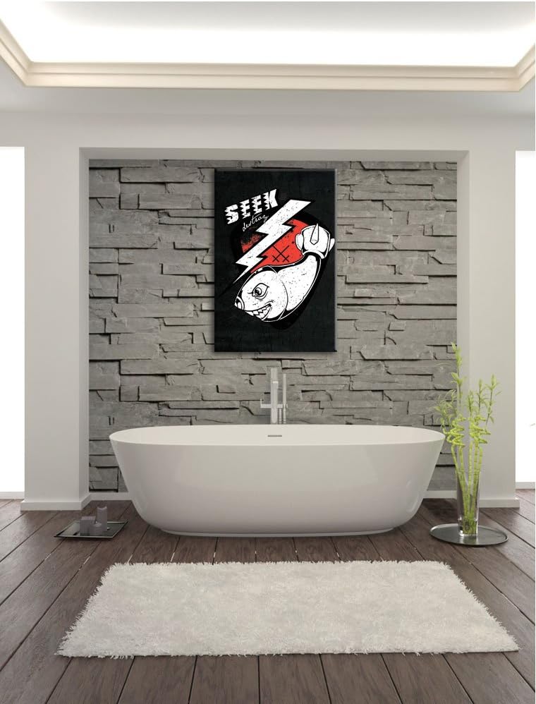 Dark Bombs away black Bild auf Leinwand, XXL riesige Bilder fertig gerahmt mit Keilrahmen, Kunstdruc