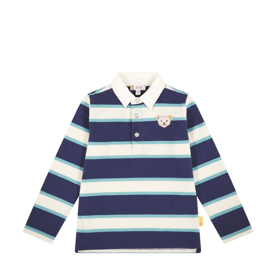 Steiff Jungen Gestreift Poloshirt Langarm, 116