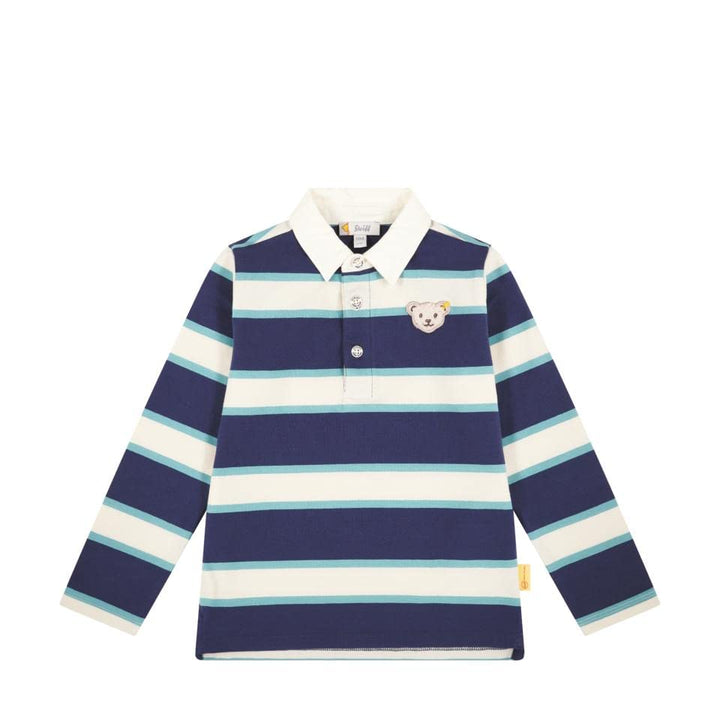 Steiff Jungen Gestreift Poloshirt Langarm, 116