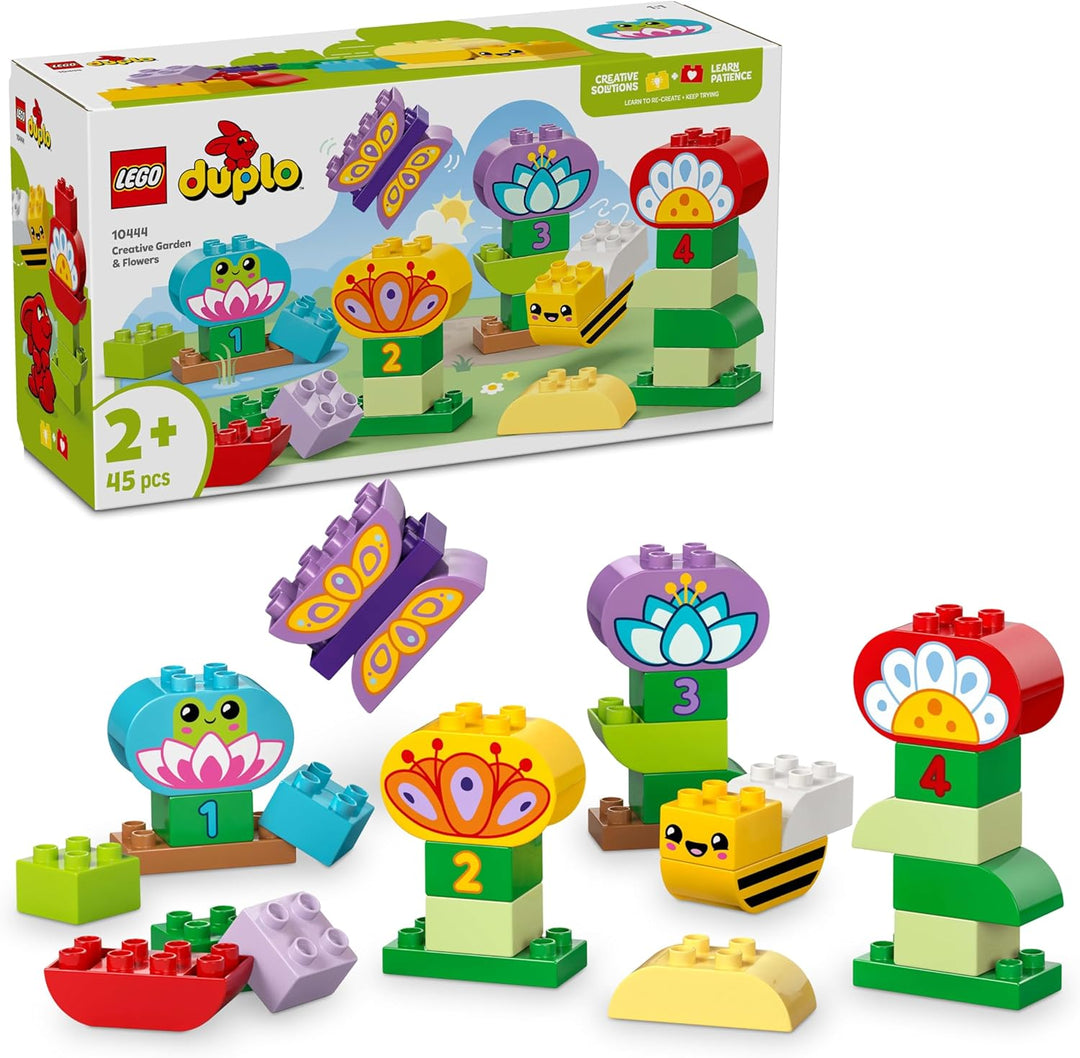 LEGO DUPLO Town Kreativer Blumengarten, Stapelspielzeug, lässt Kleinkinder ab 2 Jahren fantasievoll
