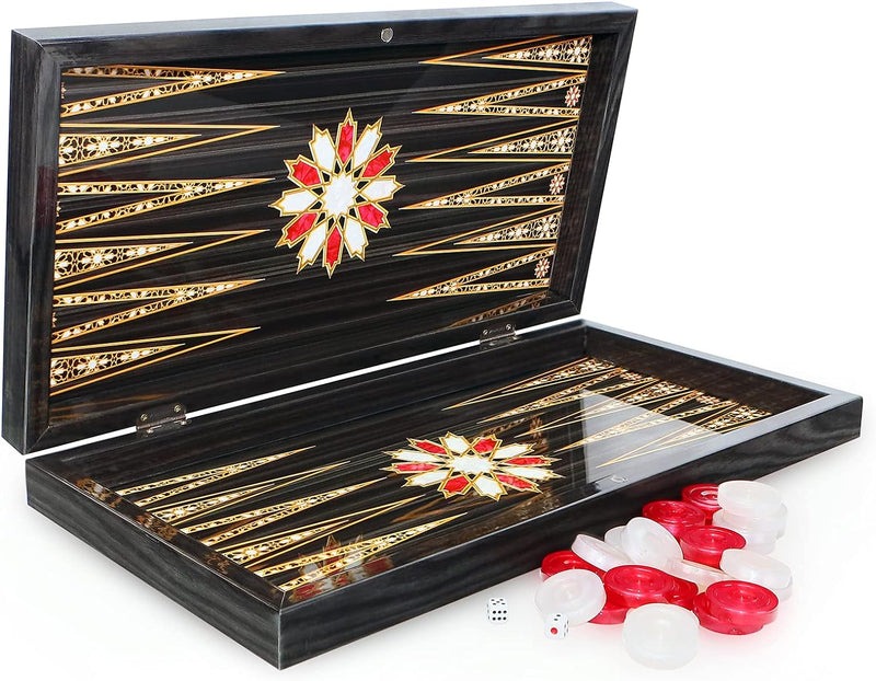 Orientalische Backgammon TAVLA XL Intarsien Look