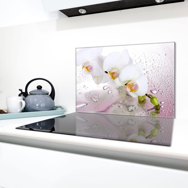 Herdabdeckplatte 80x52 cm 1-teilig Ceranfeldabdeckung Induktion Herdschutz Spritzschutz Glasplatte D