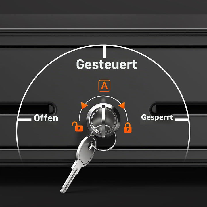 Tera Kassenschublade Kassenlade Elektrisch mit 4 Geldscheinfächern: 8 Münzfächern, 6 Schlüsseln für