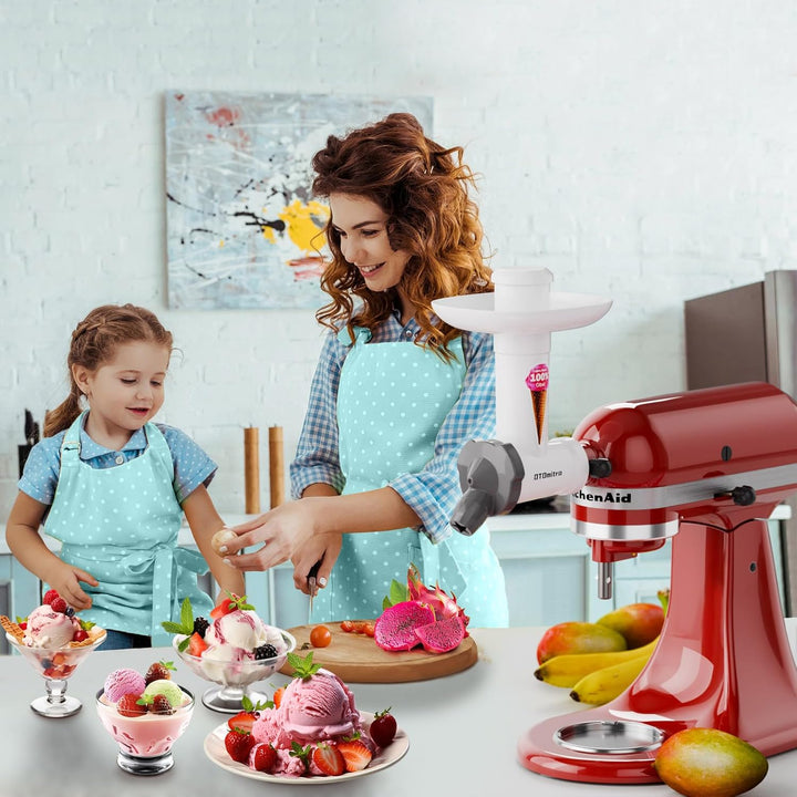 OTOmitra Eismaschine Aufsatz für Kitchenaid Standmixer, Fruchteismaschine Aufsatz BPA-freien, lebens