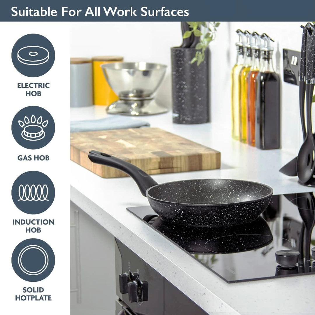 Blackmoor Home Antihaft Bratpfanne 28 cm – Aluminium Pfanne für Induktion, Gas &amp; Elektro, Verstärkte