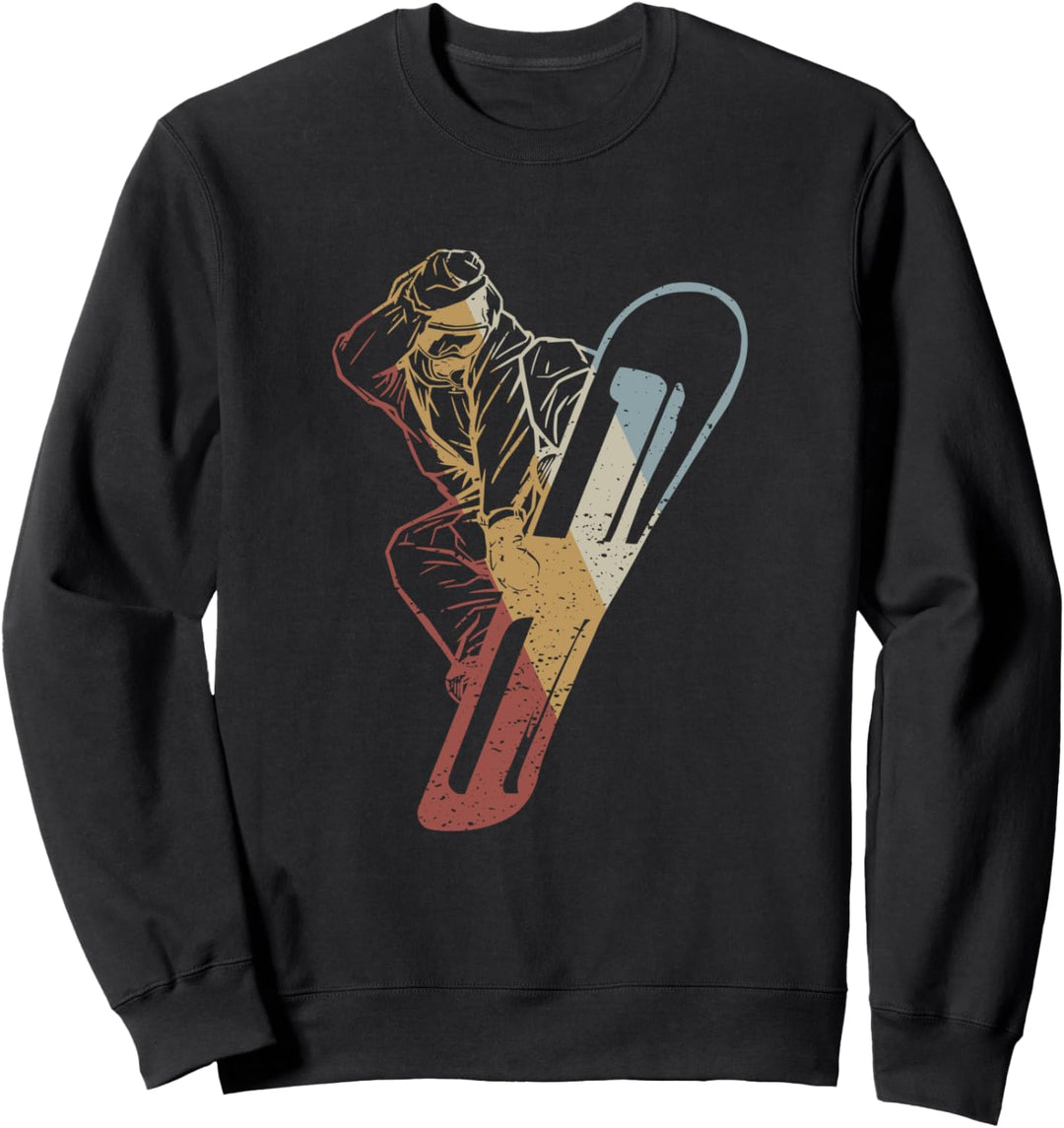 Snowboarding Retro Style Vintage Sweatshirt