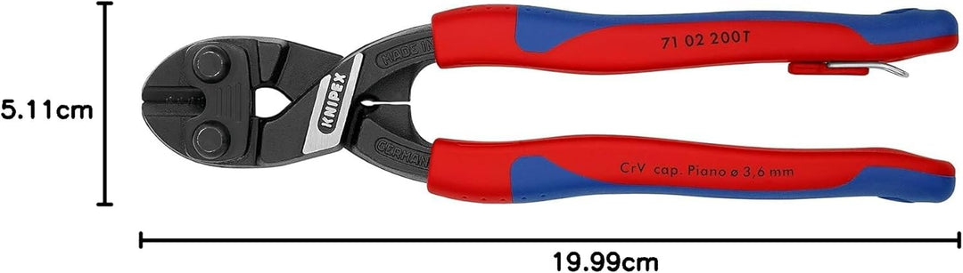 Knipex CoBolt® Kompakt-Bolzenschneider schwarz atramentiert, mit schlanken Mehrkomponenten-Hüllen, m