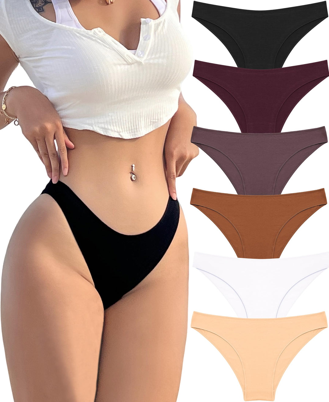 ALL OF ME 6er Pack Unterhosen Damen Baumwolle Unterwäsche Frauen Set Cotton Panties Slips Mehrpack H
