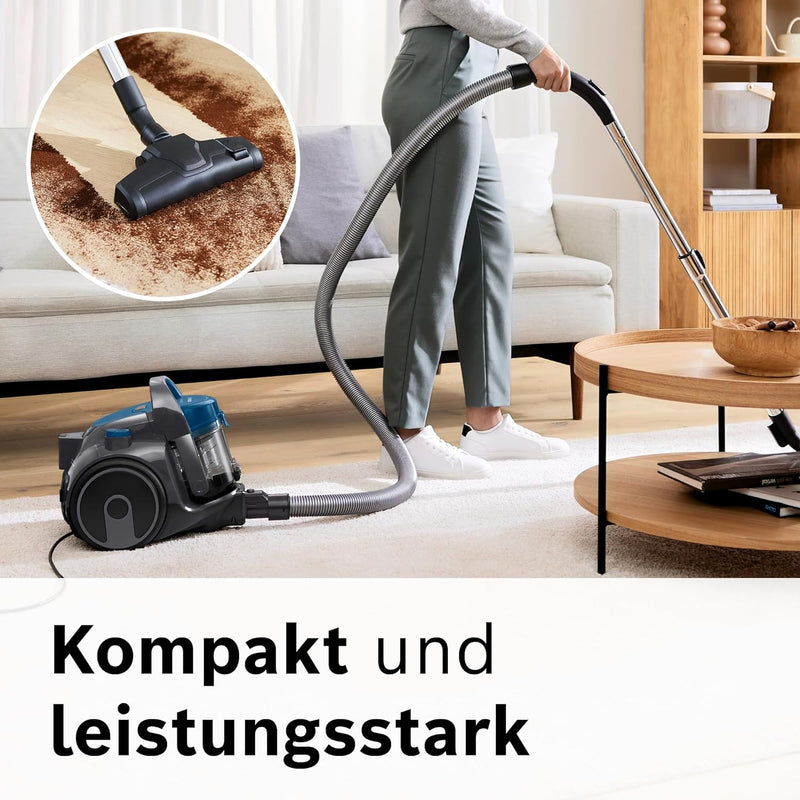 Bosch Staubsauger beutellos Clean´n Serie 2 BGC05A220A, Bodenstaubsauger, Bodendüse für Parkett, Tep