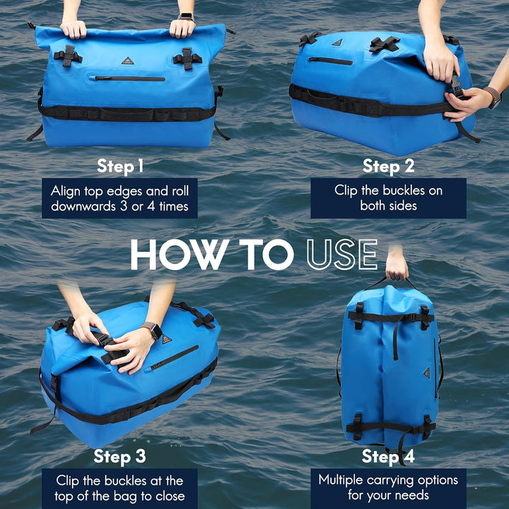 Haimont wasserdichter Rucksack, vielseitig wasserdicht Tasche, Dry Bag komfortabel, RollTop, Strand,