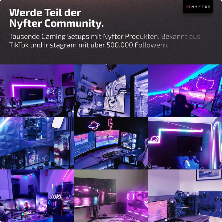 Nyfter - Premium XXL Gaming Mauspad Nyfpad 900x500mm Mousepad im Liquid Design Wellenfrei mit extra