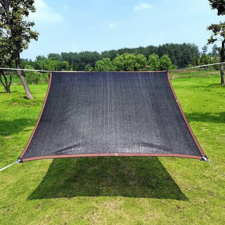Schattiernetz 3x4m Schattierungsnetz Garten, Schwarz Schattennetz mit Ösen, 90%-95% UV-Beständiges,