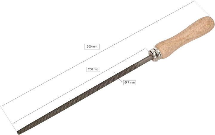 KOTARBAU® Werkstattfeile Rund Länge: 200 mm Hieb 1 (Grob) Handfeile Rundfeile Metallfeile für grobe
