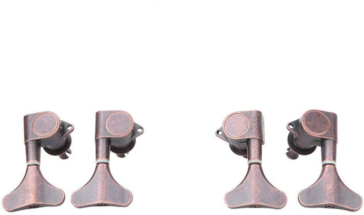 zalati Bass-Stimmgerät, 4 Stück, Stimmwirbel für Saiten, Bass, Gitarre, 2R2L, kupferfarben
