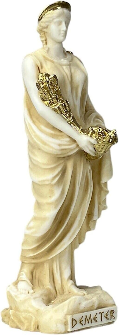 Demeter Ceres Göttin Mutter der Natur Griechische Statue Skulptur Figur Alter Farbe