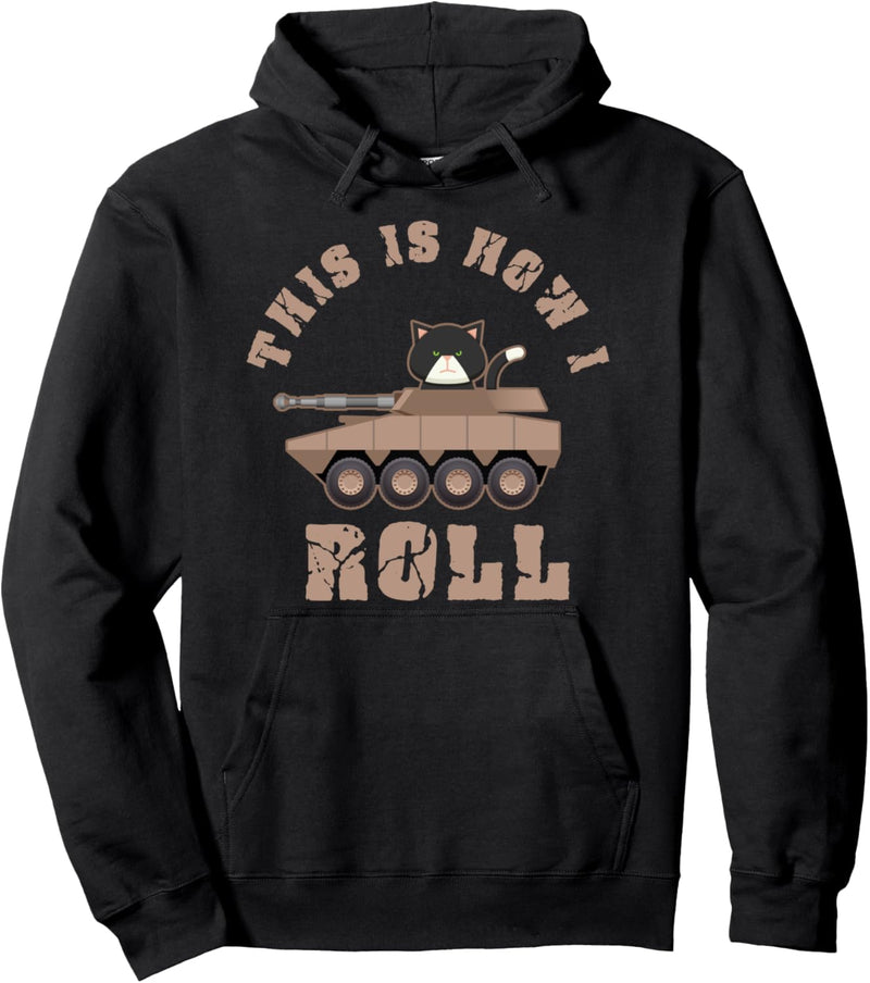 Panzerwagen Panzer Katze Soldat Bundeswehr Kampffahrzeug Pullover Hoodie