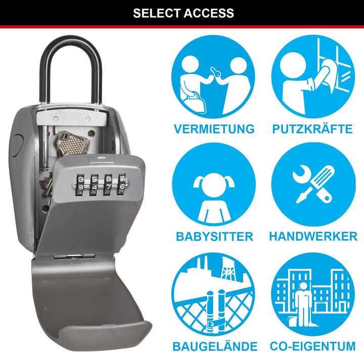 Master Lock Schlüsseltresor Extra Sicherheit, Wandhalterung, Aussen, 18.8 x 10.5 x 4.6 cm, Schlüssel