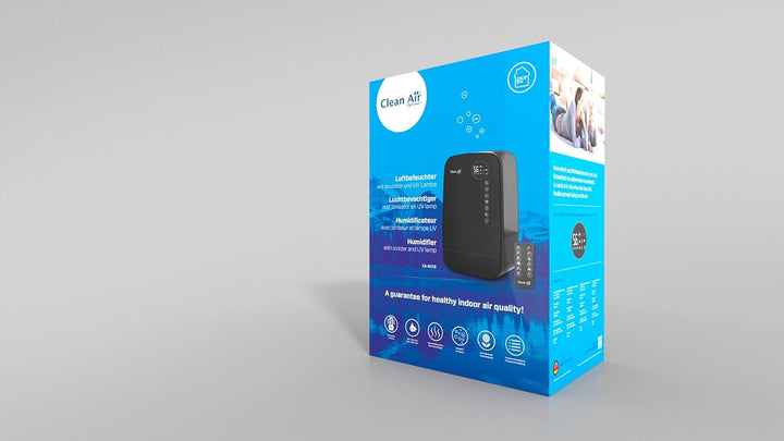 Luftbefeuchter mit Ionisator und Aromatherapie - Clean Air Optima CA-607B Smart - Befeuchtungsleistu