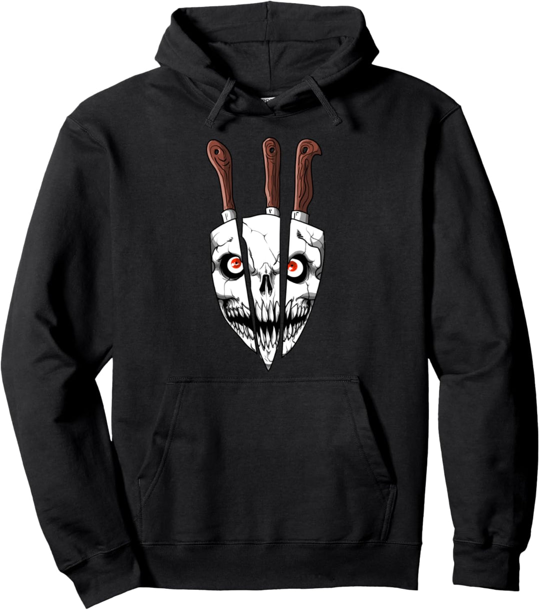 Kitchen Metzger-Messer-Set Totenkopf Halloween Pullover Hoodie