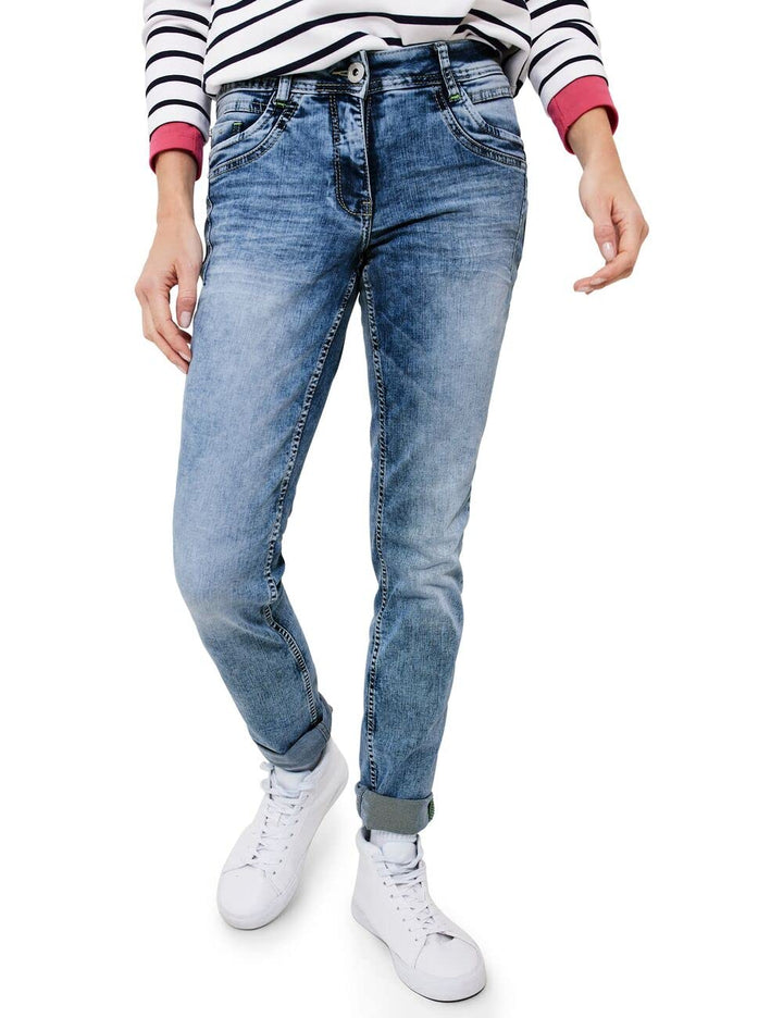 Cecil Damen Loose Fit Jeans 28W / 32L Authentic Used Wash, 28W / 32L Authentic Used Wash