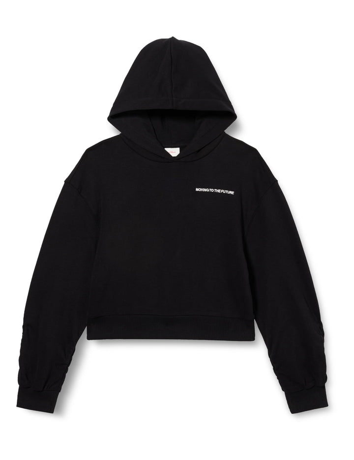 s.Oliver Mädchen Sweatshirt mit Kapuze S 9999 Schwarz, S 9999 Schwarz