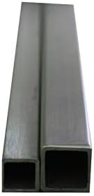 Edelstahlrohr geschliffen Edelstahl Vierkant Rohr V2A Pfosten Geländer 15-25mm (15x15x1,5mm Länge 20