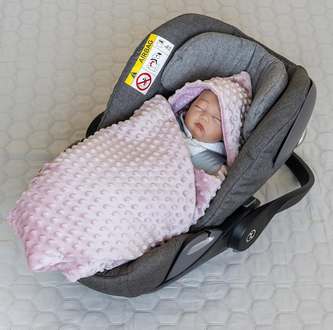 LOOLAY Einschlagdecke Babyschale - Babydecke Autositz 90x90 cm - Fusssack für Autositz Ganzjahresdec