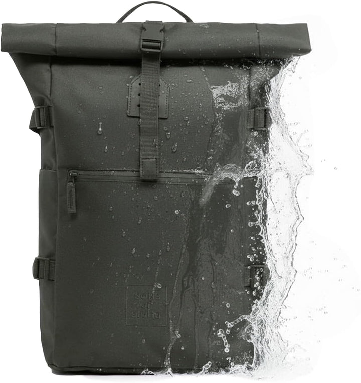 Rucksack Kane Roll-Top Kurierrucksack XL gross - PET recycelt, wasserabweisend - Wander-Rucksack Lap